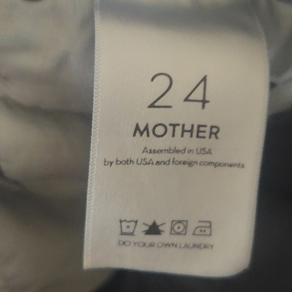 Mother The Stunner Chew Skinny Jean Wash Off Duty Sz 24 - Picture 9 of 12